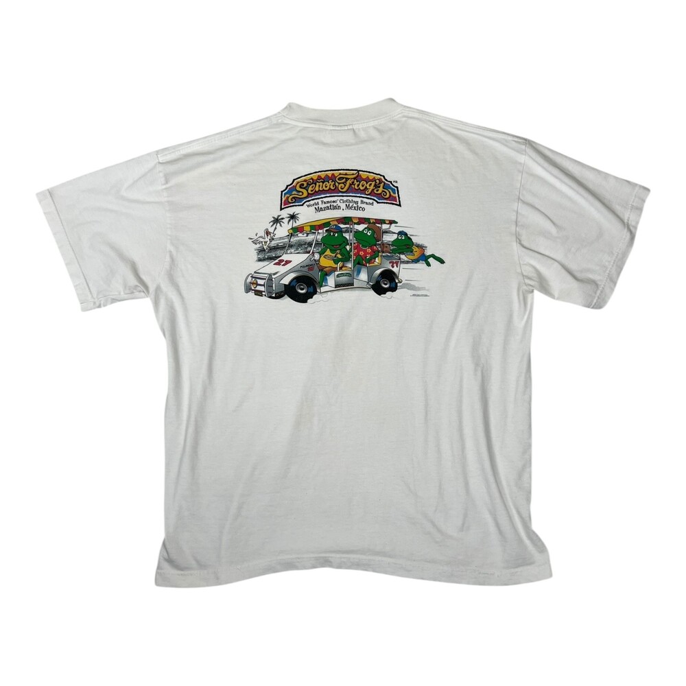 Vintage Senor Frogs Puerto Vallarta  T-Shirt Size 2XL White